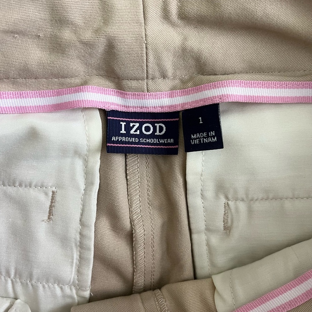 Izod Women's Skinny Cream Pants - Picture 3 of 3